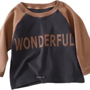 New brown baseball style shirt 4T
